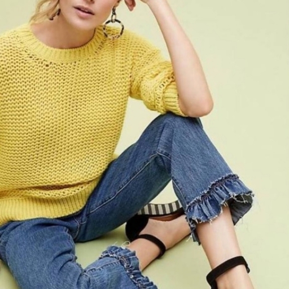 Levi’s Wedgie Straight Raw Ruffle Hem Jeans 26 - Picture 1 of 11